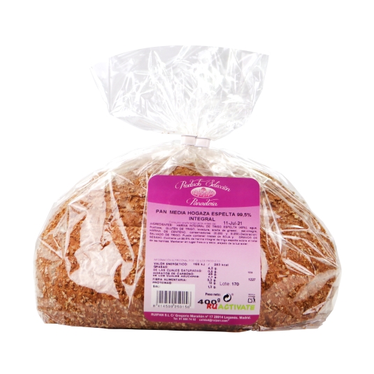 pan hogaza media integral espelta, 400g
