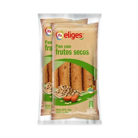 pan con frutos secos 80g, pk-2