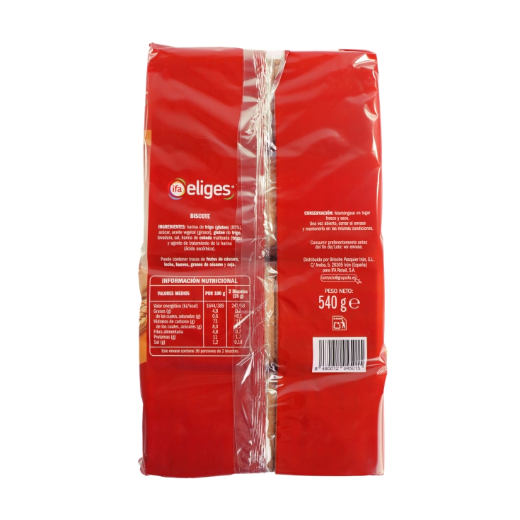 biscotes tradicionales 72 rebanadas, 540g