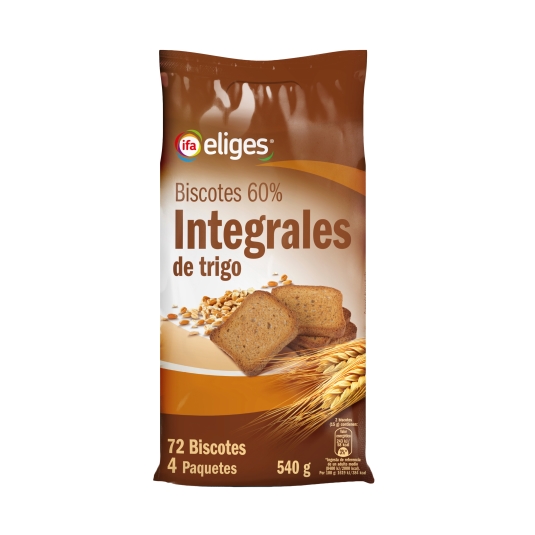 biscotes integrales 72 rebanadas, 540g