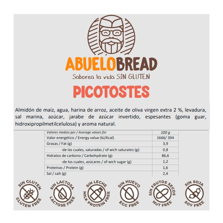 picatostes sin gluten, 80g