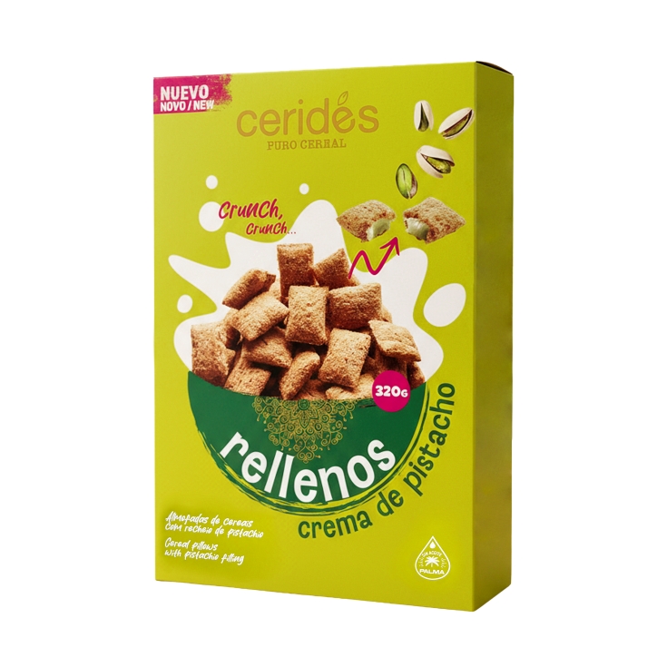 cereales rellenos de crema de pistacho, 320g