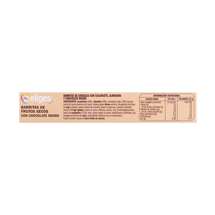 barrita frutos secos con chocolate, pk-4
