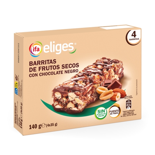 barrita frutos secos con chocolate, pk-4