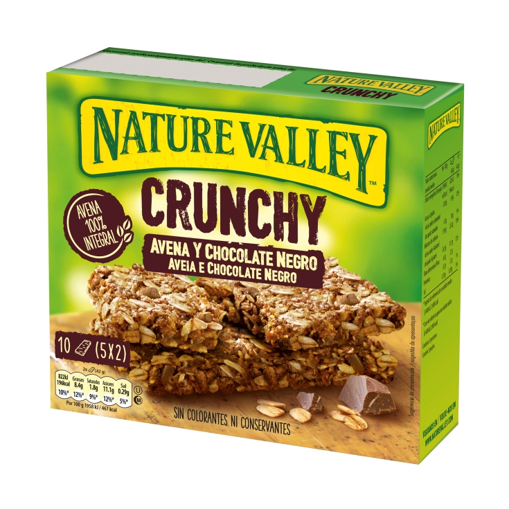 barritas avena y chocolate negro, 10ud
