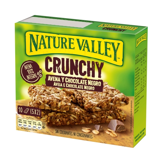 barritas avena y chocolate negro, 10ud