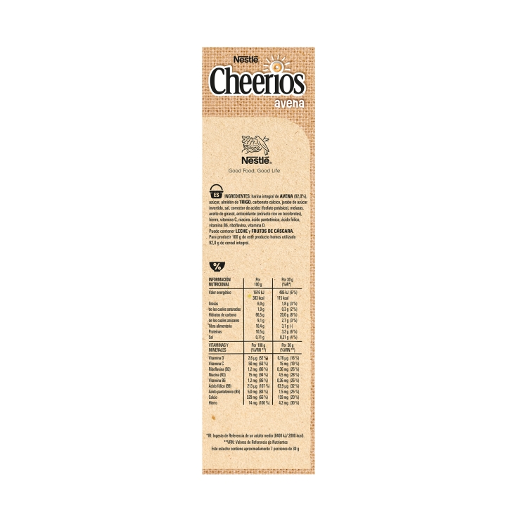 cereales avena cheerios bolsa, 210g