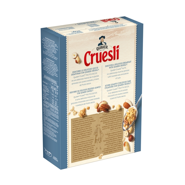 cereales cruesli con frutos secos, 375g