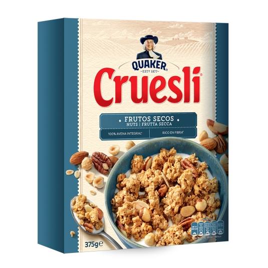 cereales cruesli con frutos secos, 375g