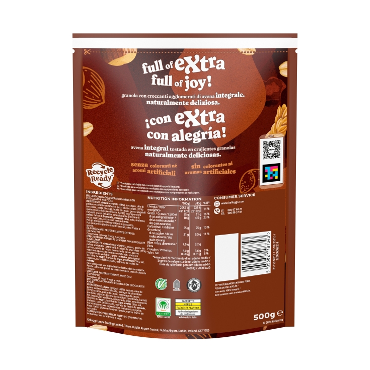 cereales extra chocolate y avellanas, 375g