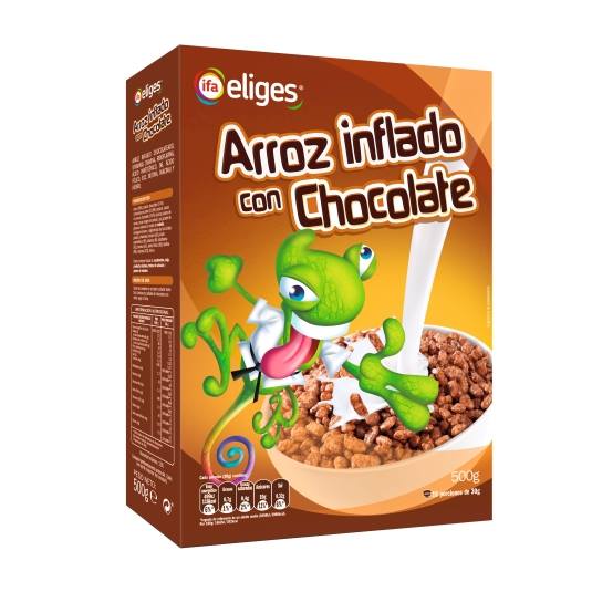 cereales arroz inflado chocolate, 500g