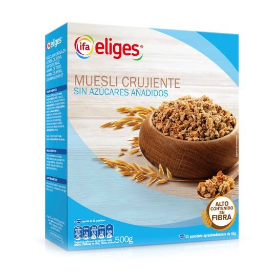 cereales muesli crujiente, 500g