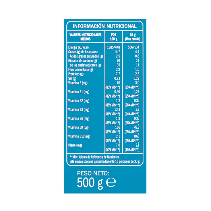 cereales almohadillas rellenas de leche, 500g