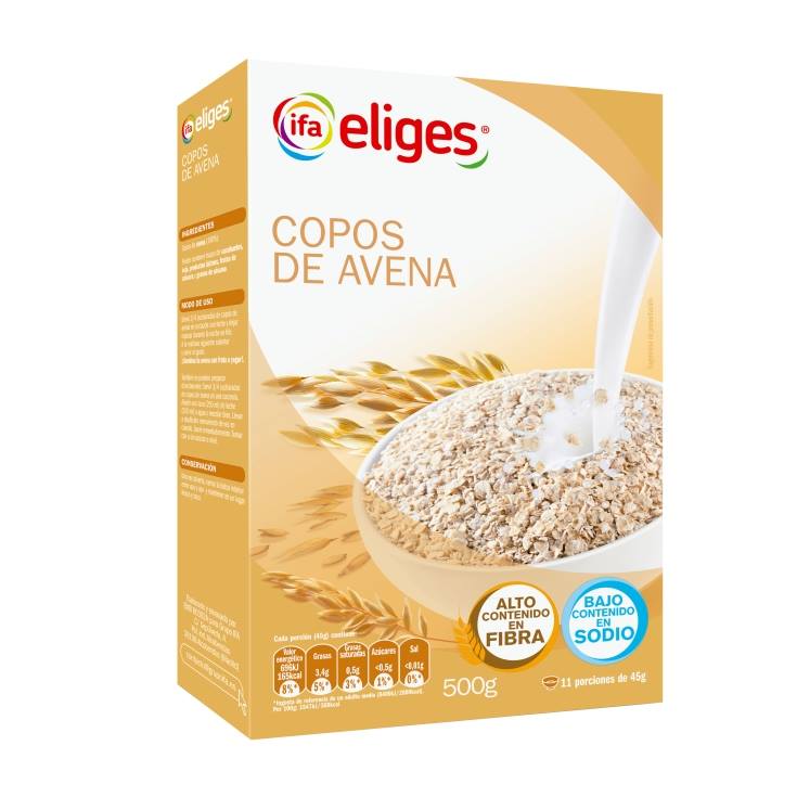 cereales copos avena, 500g - El Jamón