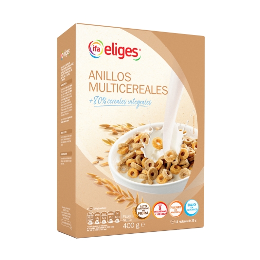 cereales anillos de avena integral, 400g
