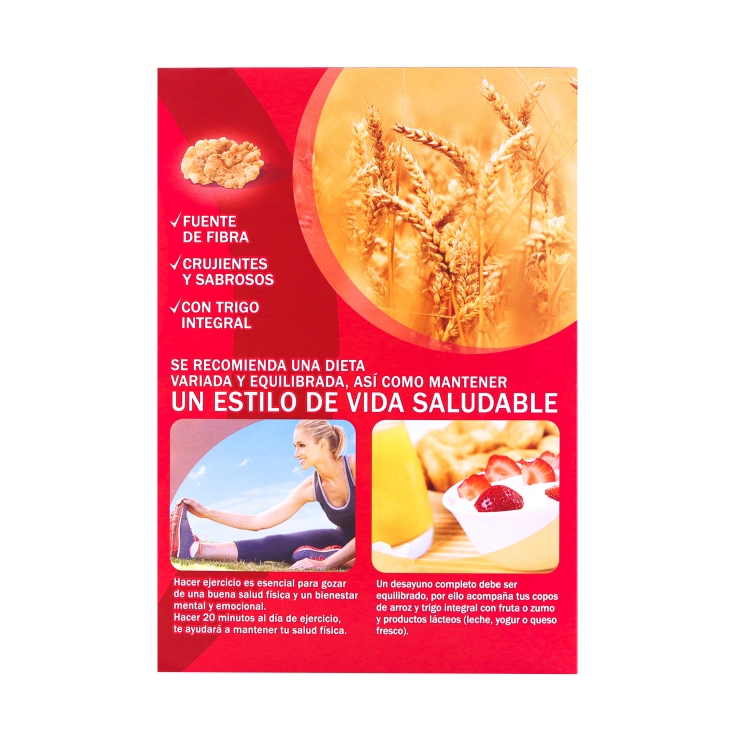cereales copos integral con fruto rojo, 375g