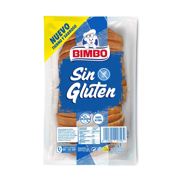 pan de molde blanco sin gluten, 300g