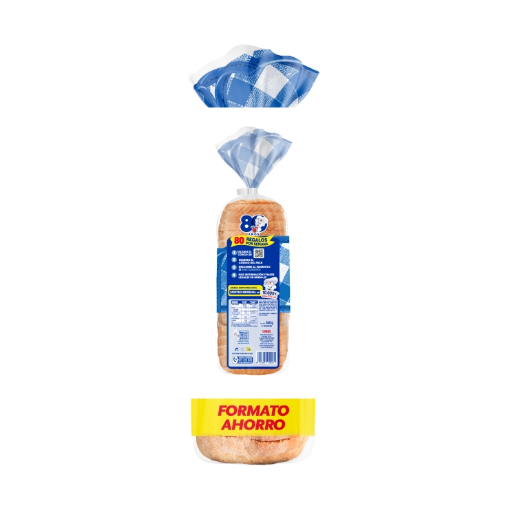 pan de molde 0%azúcares, 640g