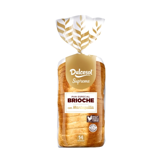 pan especial brioche con mantequilla, 450g