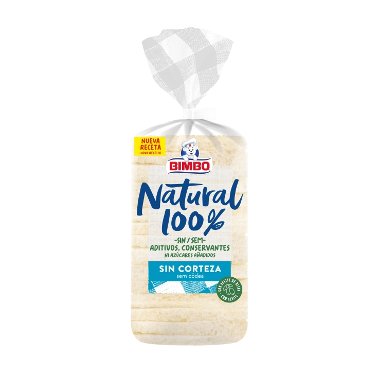 pan natural 100% sin corteza, 450g