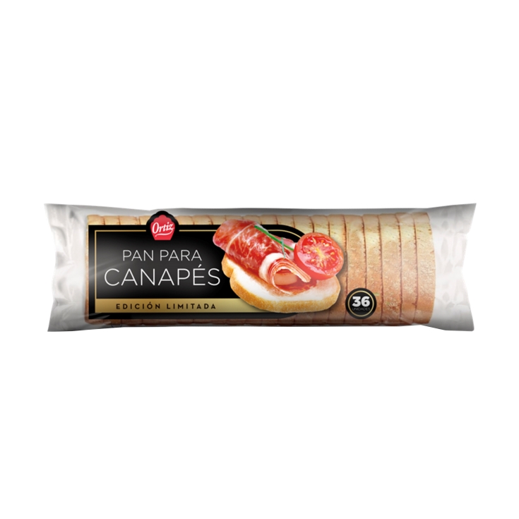 pan canapés rebanadas 36ud., 250g