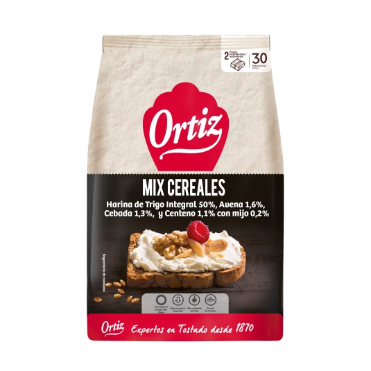 pan tostado mix cereales, 288g