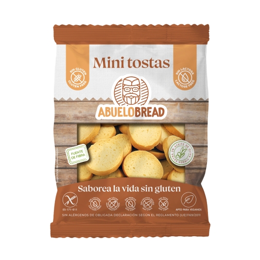 mini tostas sin gluten, 100g