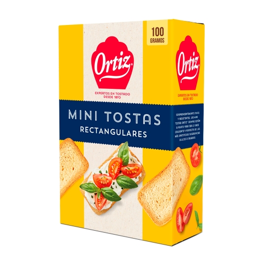 mini tostas rectangulares, 100g