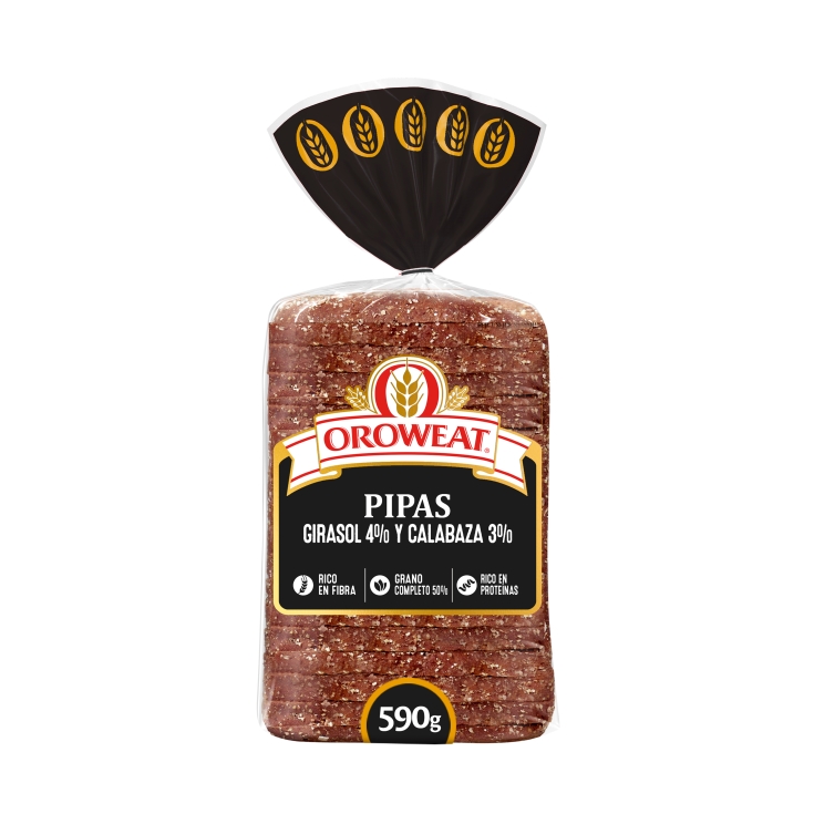 pan oroweat pipas, 550g