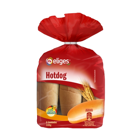 pan hot dog 6ud, 330g