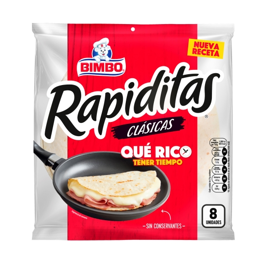 tortillas rapiditas minis 8ud, 168g