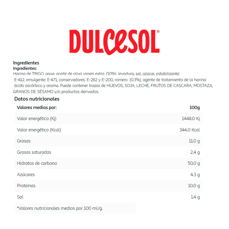 focaccia con romero, 210g