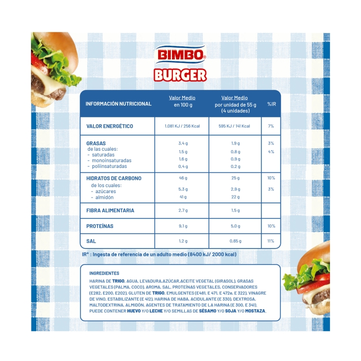 pan burger 4ud, 220g