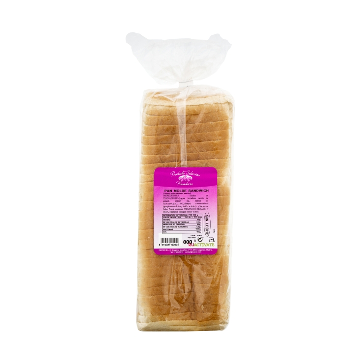 pan molde sandwich, 800g