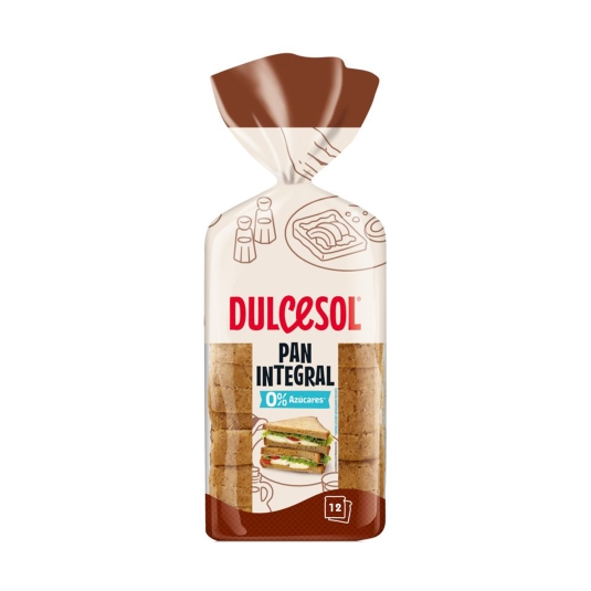 pan molde integral 0% azúcar, 395g