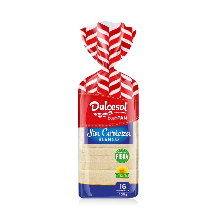 pan de molde sin corteza, 450g