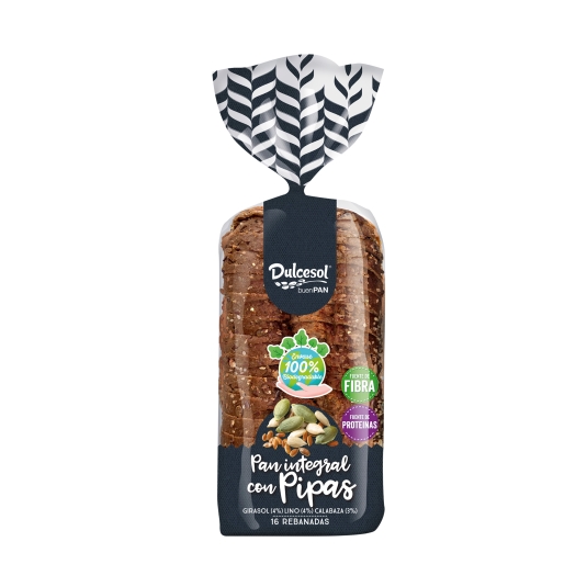 pan molde integral con pipas, 675g