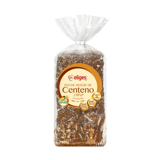 pan molde centeno, 800g