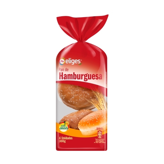pan maxi burguer 4ud, 300g