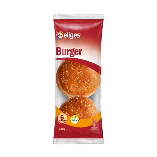 pan burguer 6ud, 330g
