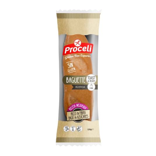 baguette rústica sin gluten, 120g