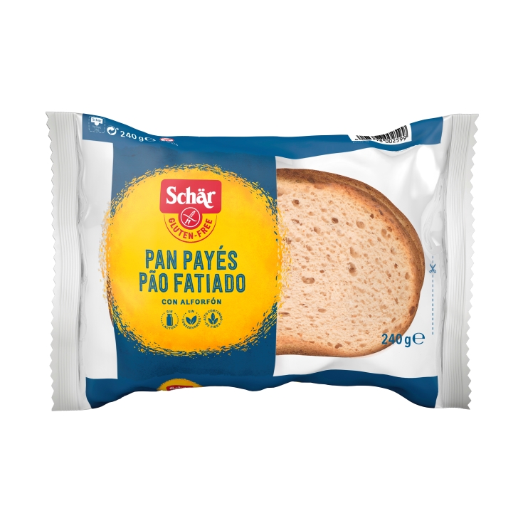 pan payés sin gluten, 240g