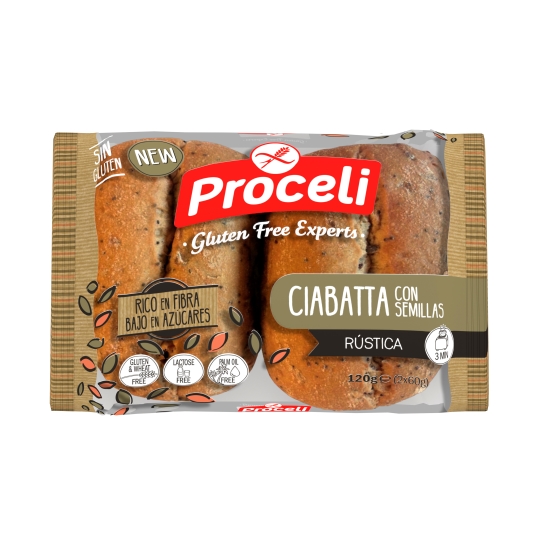 chapata rústica con semilla sin gluten, 120g