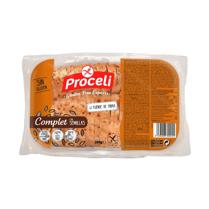 pan complet semillas sin gluten, 280g