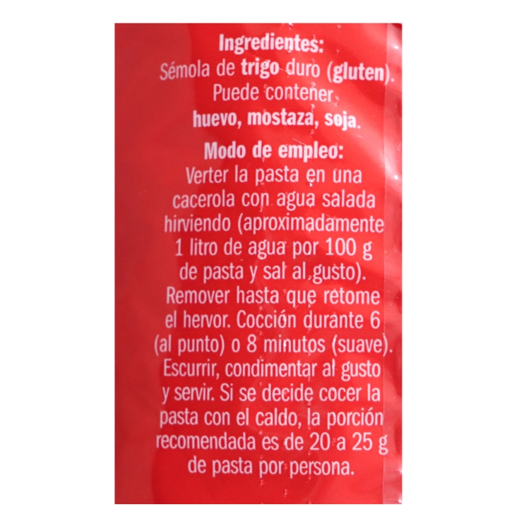 fideo entrefino, 500g