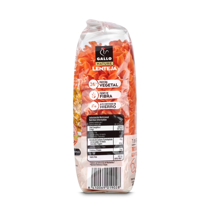 hélices lenteja roja, 250g