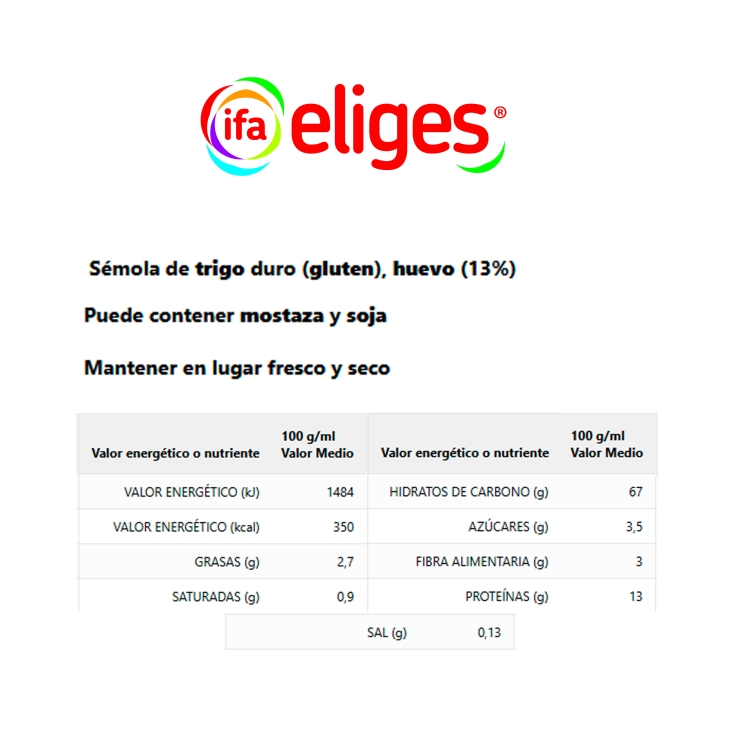 spaghetti al huevo, 500g