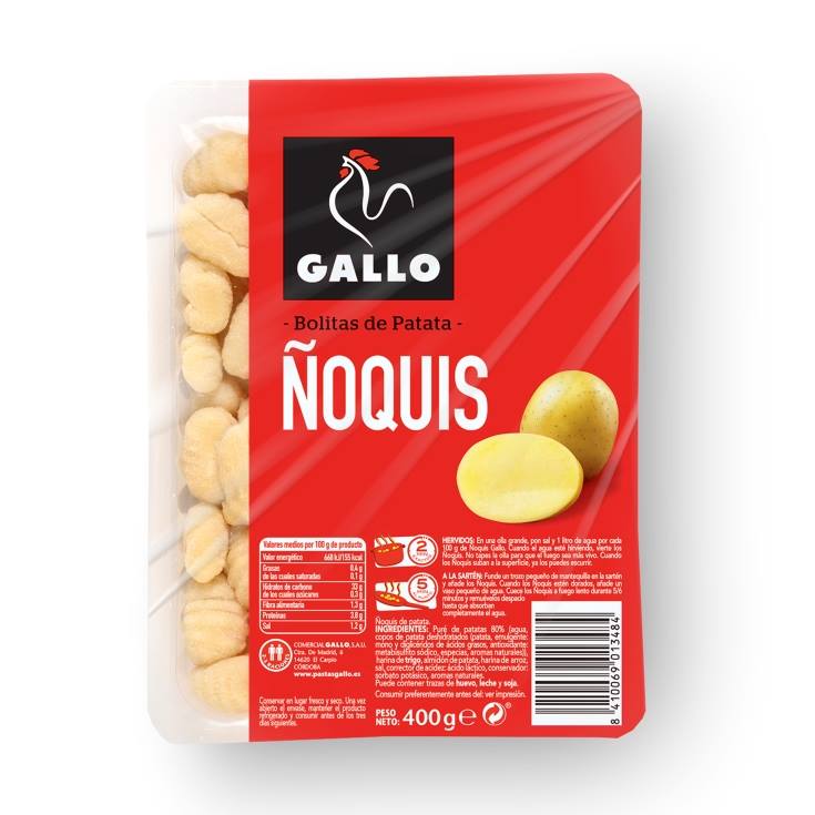 ñoquis de patatas, 400g