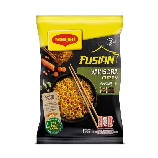 fideos yakisoba pollo con curry, 120g