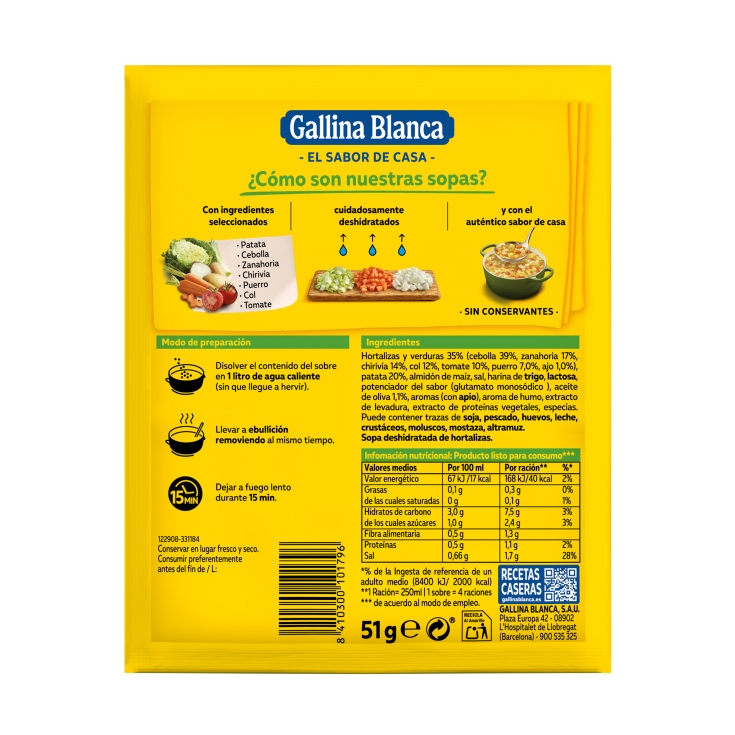 sopa verduras sobre, 51g